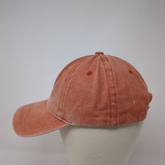 Unbranded Slideback Hat Orange One Size Solid Adjustable 6 Panel Blank - Picture 3 of 8